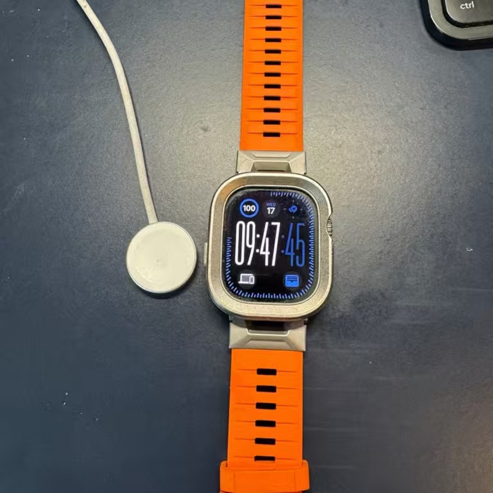 Apple Smartwatch with Orange Band